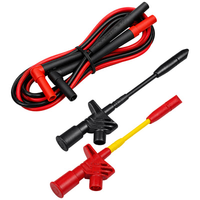 ZIBOO DTL224+ZB-L10 Silicone Test Leads Kits, Double Insulated Multimeter Test Lead Extension Kit