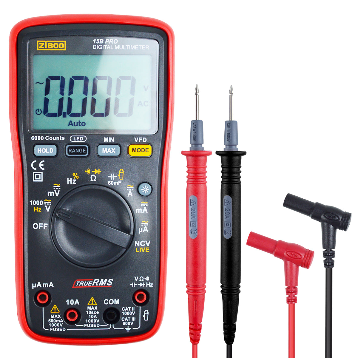 ZIBOO 15B PRO True RMS Digital Multimeter ,for Electrical