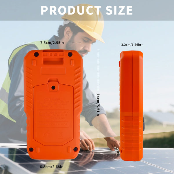 ZIBOO Solar Panel Tester MPPT Meter - 1000W Max Power, 80V/35A PV Module Tester for Voc/Isc, Open Circuit Voltage & Short Circuit Current, with Backlight & Data Hold  FT-1000W