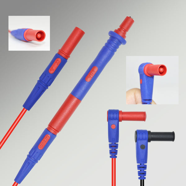 ZIBOO KIT-17 Multimeter Test Leads Kit, Professional and Super Soft Silicone Test Leads Digital Multimeter Leads with Ultra-Sharp Replaceable Multimeter Probes Tips Set of 10