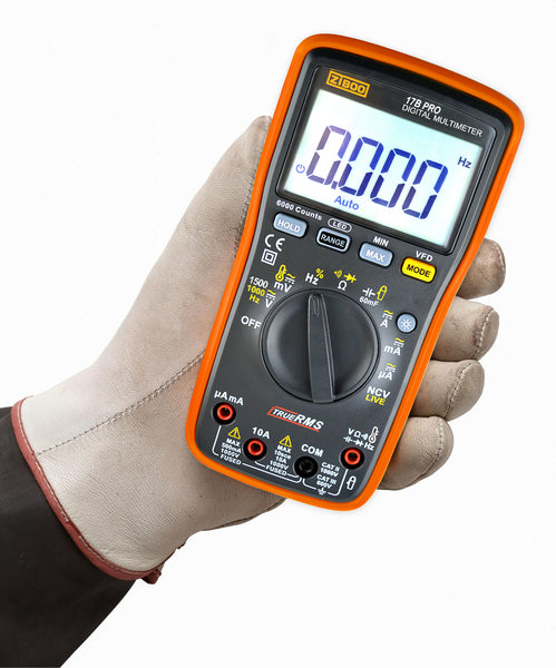 ZIBOO 17B PRO True RMS Digital Multimeter ,for Electrical Applications, Measures AC/DC Voltage and Current Measurements up to 1000V and 10A, Along with Resistance, Continuity, Diode, and Capacitance Capabilities ,use for FLUKE