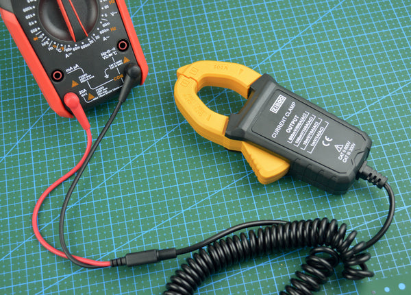 ZIBOO i600E 600 Ampere Wechselstromzange, 4 mm Bananenstecker für Multimeter/mV Wechselstrom-Messwerkzeuge, perfekter Ersatz für Fluke i400