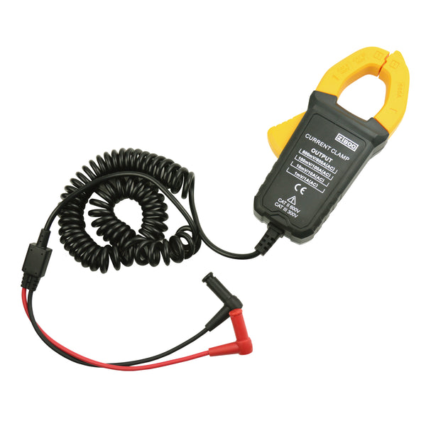 ZIBOO i600E 600 Ampere Wechselstromzange, 4 mm Bananenstecker für Multimeter/mV Wechselstrom-Messwerkzeuge, perfekter Ersatz für Fluke i400