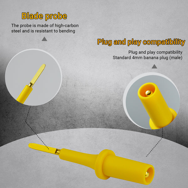 ZIBOO PPTK0005 Test Probe Adapter Kit, Automotive Diagnostic Car Test Tool,Back Probe&Blade Probe Adapter, Allows Pinpoint Diagnostic Testing