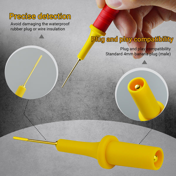 ZIBOO PPTK0005 Test Probe Adapter Kit, Automotive Diagnostic Car Test Tool,Back Probe&Blade Probe Adapter, Allows Pinpoint Diagnostic Testing