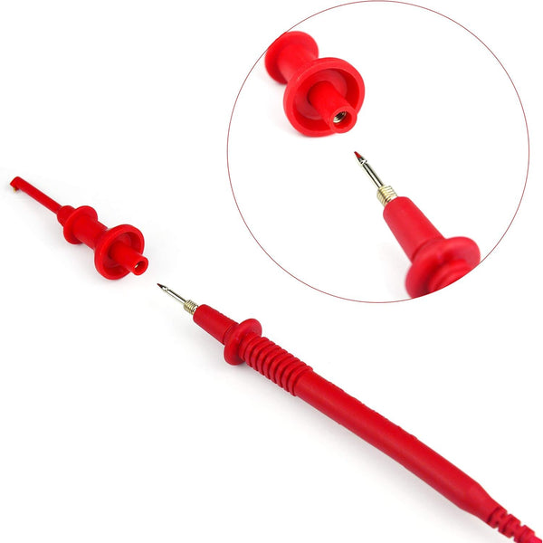 ZIBOO ZB-C01S Hook Test Clips with Safety Handle and Compression Spring Used for Test Lead Conversion Connection with Threaded Nib
