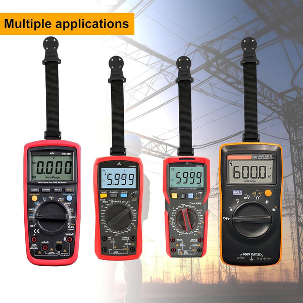ZIBOO ZB-TPAK Multimeter-Aufhängeset für Fluke-Messgeräte, 2 Riemen, 2 Clips und magnetischer Aufhänger