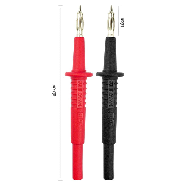 ZIBOO TL809 Alligator Clips Shrouded Banana Plugs+ Modular Heavy Duty Test Probe Handles Leads for FLUKE,EXTECH Multimeter Tester Electronic Test Lead Kit,Multimeter, Voltmeter, Clamp Meter