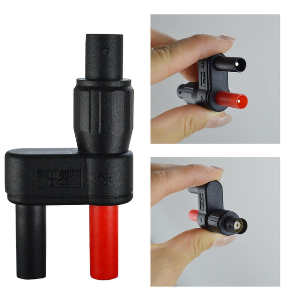 ZIBOO PM9081 Doppel-Bananenstecker auf BNC-Adapter, Ersatz für Fluke (PM9081, 1 Set)