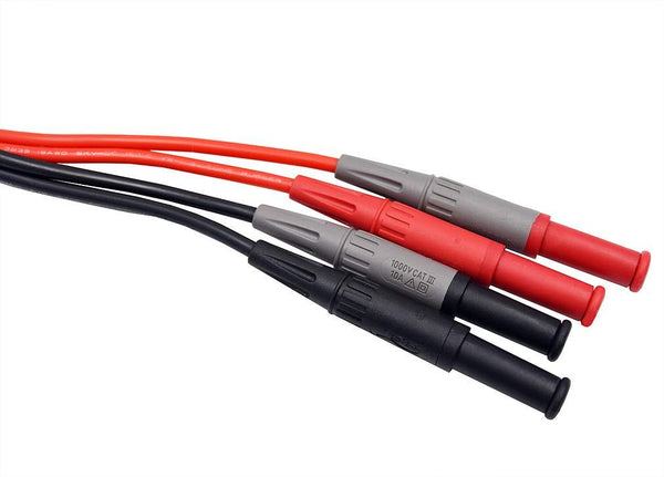 ZIBOO LC02 LCR-Messgerät-Messleitungen, Anschlussklemmen, Kelvin-Clip-Drähte, 4 Vierdraht-Messleitungen, Anschlussklemmen, Kelvin-Clip-Krokodilklemme mit 4-mm-Bananenstecker, Verwendung für LCR-Kapazitätsmessgeräte, Kelvin-Kabelsatz (Clips)