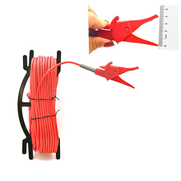 ZIBOO UT-L35(Red) Professional Ground Test Kit with Earth Nail, Durable Earth Test Cable Set with Ground Earth Stake Use for Earth Ground Resistance Tester, Earth Ground Testing,with 4mm Banana Plug
