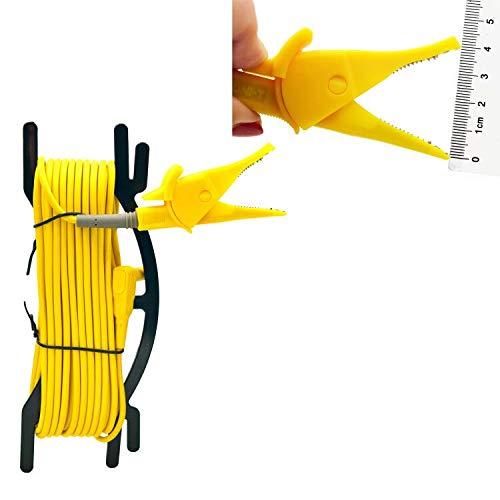 ZIBOO UT-L35 (Yellow) Professional Ground Test Kit with Earth Nail, Durable Earth Test Cable Set with Ground Earth Stake Use for Earth Ground Resistance Tester, Earth Ground Testing,with 4mm Banana Plug