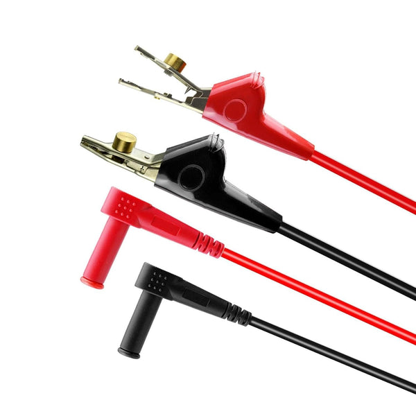 ZIBOO TL26A 40 Zoll 5-Wege-Messleitungssatz, 4 mm ummantelter DMM-Stecker auf Telekom-Krokodilklemme