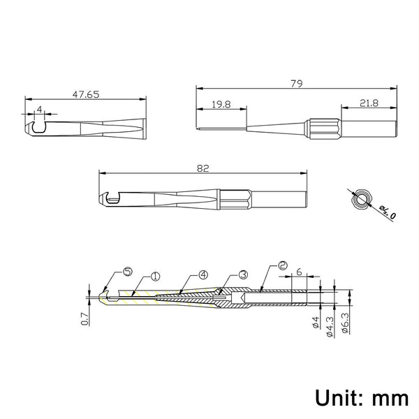 ZIBOO ZB07 Isolationsdraht-Piercingsonden, Kfz-Diagnosetestzubehör, Reparaturwerkzeuge, Nadel, Back-Sonden-Kit, 3,25 x 0,25 x 0,25 Mini-Back-Sonde, Drahtpiercer