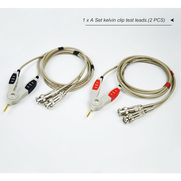 ZIBOO LCR-03 LCR-Meter-Messleitungen, BNC-Stecker, 4-adrig, Kelvin für Keithley, Tektronix, HP, Agilent, Anritsu, Ericsson LCR-Meter, Tischtester, Kapazitätsmessgerät, Tischinduktivitätsmessgerät