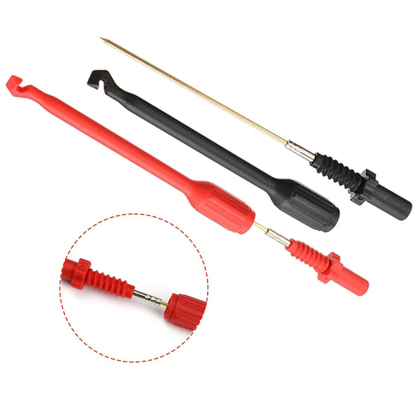 ZIBOO ZB-T12 Automotive Wire Piercing Probe Wire Piercing Clip Puncture WireBack Probe Pins Rot Schwarz 190 * 16mm, Verwendung für 4mm Banana Extended Test Cable …
