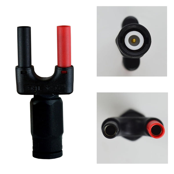 ZIBOO PM9087-F Anschluss BNC Doppel-Bananenstecker auf BNC-Buchse Adapter (Buchsen)