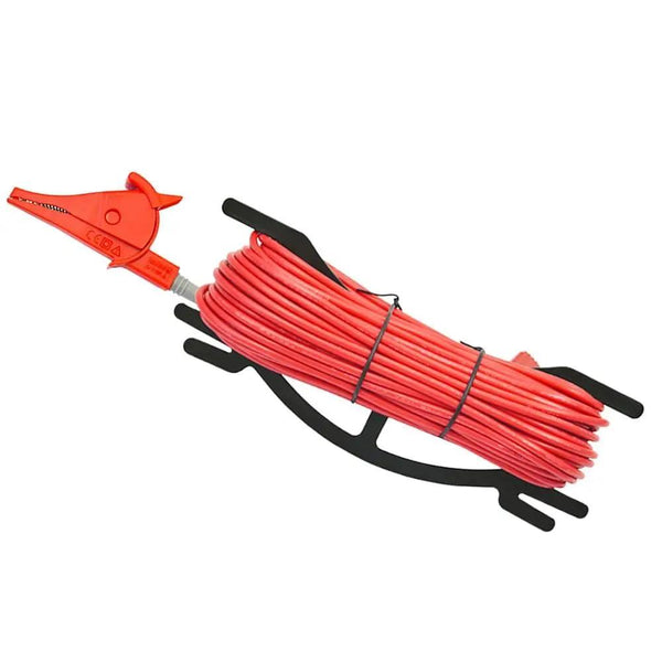 ZIBOO UT-L35(Red) Professional Ground Test Kit with Earth Nail, Durable Earth Test Cable Set with Ground Earth Stake Use for Earth Ground Resistance Tester, Earth Ground Testing,with 4mm Banana Plug