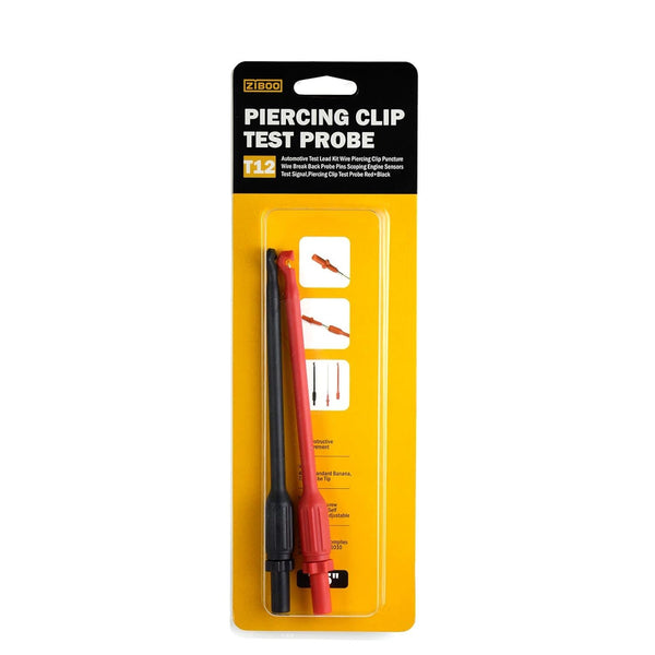 ZIBOO ZB-T12 Automotive Wire Piercing Probe Wire Piercing Clip Puncture WireBack Probe Pins Rot Schwarz 190 * 16mm, Verwendung für 4mm Banana Extended Test Cable …