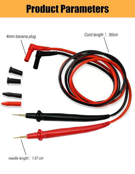 ZIBOO ZB-X20 Ultra-scharfe Messleitungen, Multimeter, Messgerät, Tester, Nadelspitze, 35 Zoll, Messsondenleitung, 1000 V, 20 A, für digitale Multimeter von FLUKE, Amprobe, Fieldpiece, Extech, Hioki, SANWA, Klein Tools