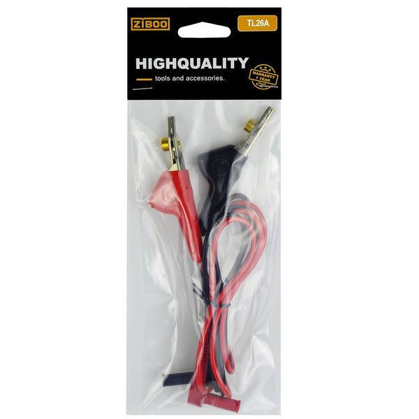 ZIBOO TL26A 60-Inch 5-Way Test Lead Set,4mm Shrouded DMM Plug to Telecom Alligator Piercering Clip for Replacement for Fluke TL26A