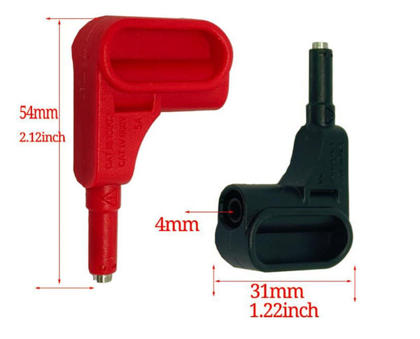 ZIBOO ZB-P12 Magnetprüfspitze Magnetsonden für 4 mm Bananenstecker, 3er Set, für FLUKE 9040 Phasenfolgeanzeiger