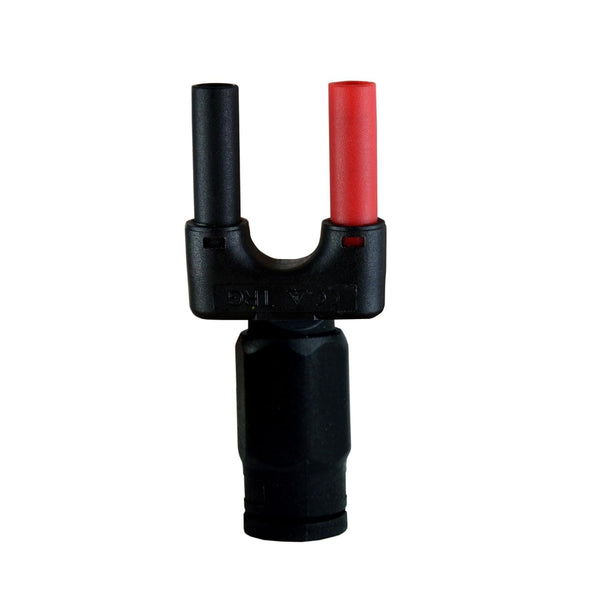 ZIBOO PM9087-F Anschluss BNC Doppel-Bananenstecker auf BNC-Buchse Adapter (Buchsen)
