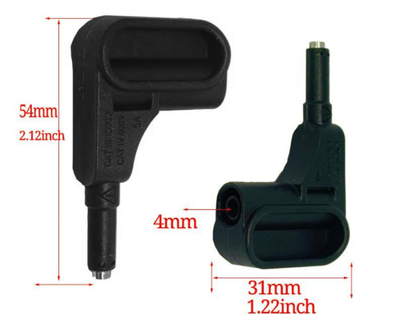 ZIBOO MP1 Magnetsonde 1, Magnetsondenspitzen, Magnetsonden für 4-mm-Bananenstecker, 4er-Set für die FLUKE 190-Serie