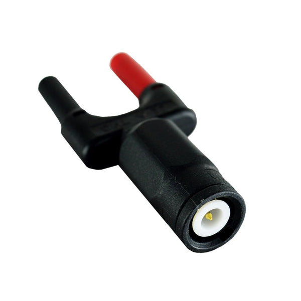 ZIBOO PM9087-F Anschluss BNC Doppel-Bananenstecker auf BNC-Buchse Adapter (Buchsen)
