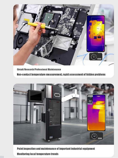 ZIBOO Wärmebildkamera für Mobiltelefone, Infrarot, Wärmebildkamera, Wärmebildkamera, perfekter Ersatz für Wärmebildkamera p2. (Zp2 und Typ C)