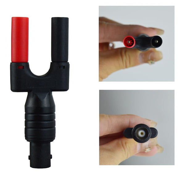 ZIBOO PM9087 Anschluss BNC Doppel-Bananenstecker (männlich) auf BNC-Buchse Adapter (Stecker und Buchse)
