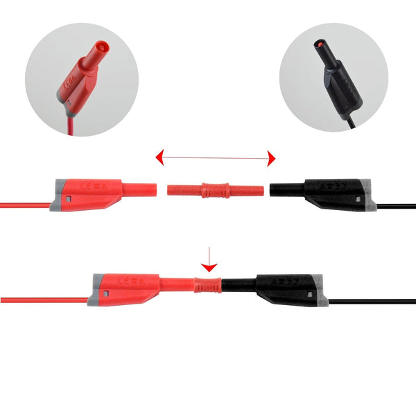 ZIBOO P13 Compliant Test Lead Coupler, Test Lead Extender (ZB-P13(Female)1 Set)