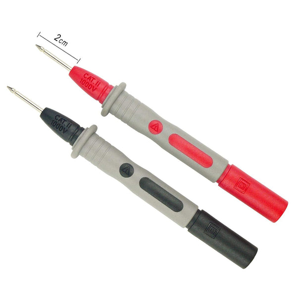 ZIBOO KIT-11 Multimeter-Messleitungssatz mit 3-Fächer-Tasche, Krokodilklemmen und Kolbentest-Minihaken, Prüfspitzen 1000 V 10 A CAT III und CAT IV 600 V für Multimeter, Voltmeter, Stromzange