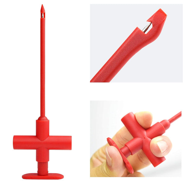 ZIBOO ZB-L20 Isolations-Piercing-Clip-Set, Durchstechsonde, Draht-Piercing-Testclip, Kfz-Messleitungssatz, Auto-Autoreparatur-Multimeter-Testwerkzeug, 4-mm-Bananenstecker