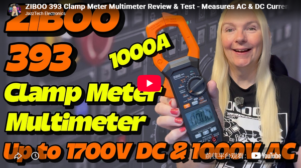 ZIBOO 393 Clamp Meter Review: 1000A Current & 1700V DC Testing