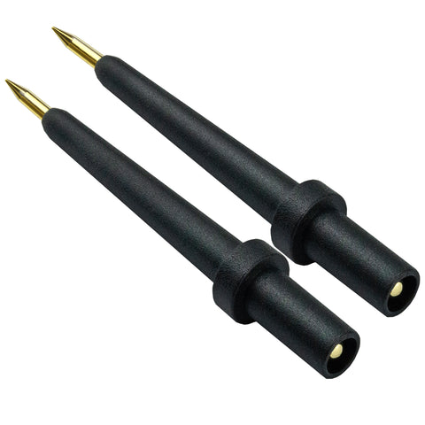 ZIBOO - 2Pk 4Mm Banana Jack 3 Tip Black (PPTK0024) ,Use for Autel Circuit Tester Power Circuit Probe