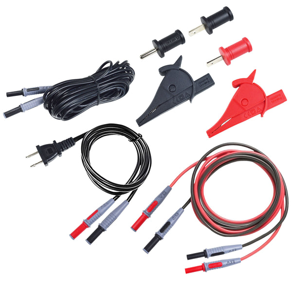 ZIBOO ET450 Accessory Kit-Universal Circuit Breaker Finder Adapter Set,  incluidng Lead Adapters,AC Outlet Plug to Banana Plug Attach to Alligator Clips, Outlet Tabs/Prongs,