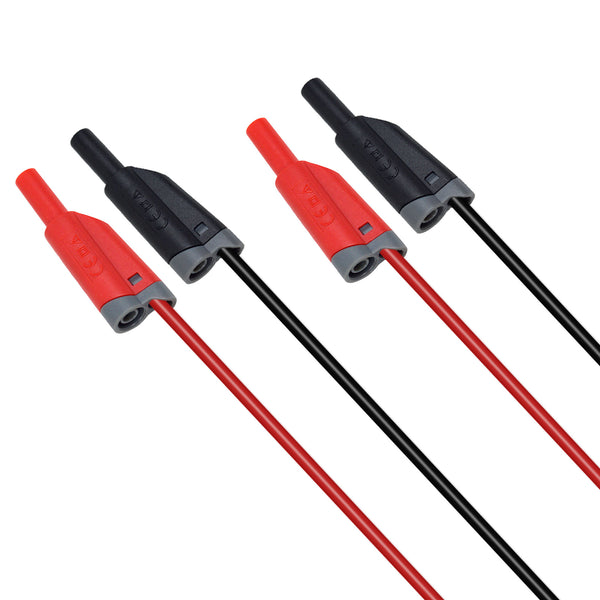ZIBOO ZB-X13 Stackable Banana to Banana Plug Test Leads,Test Cable Wire for Multimeter,Circuit Testing,4mm Banana Male Plugs Fully Insulated Stackable Shrouded