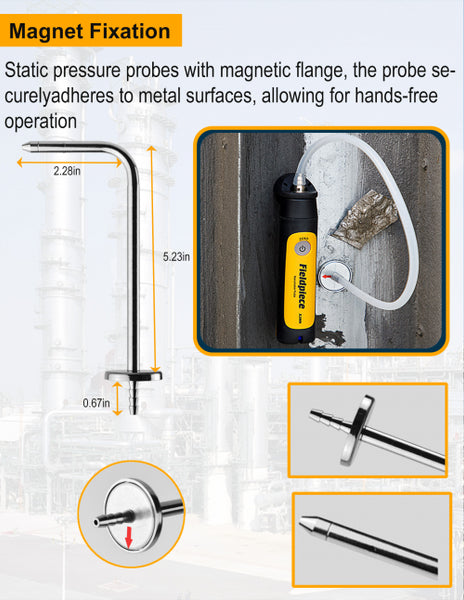 ZIBOO JL3MN2 Manometer Probe Kit , Use for Klein Tools ET180 Digital Manometer