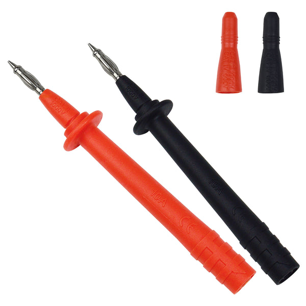 ZIBOO TP74 Prüfspitzen-Set mit Laternenspitze, mit isolierter Mantel-Laternenkopfsonde, passend für alle 4-mm-Bananenstecker-Prüfleitungsverlängerungen, für die meisten Digitalmultimeter, Stromzangen und Messprodukte