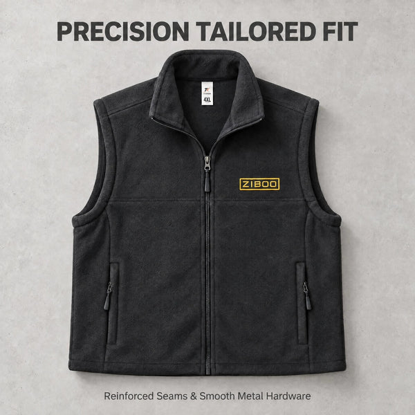 ZIBOO Classic Heavyweight Polar Fleece Vest - Size 4XL