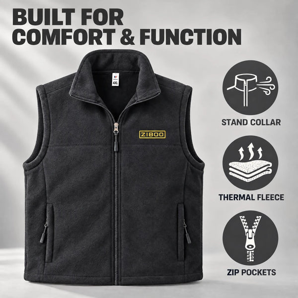 ZIBOO Classic Heavyweight Polar Fleece Vest - Size 4XL