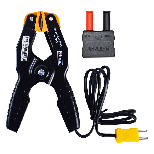 ZIBOO 69140 K-Typ-Thermometer, Rohrtemperaturklemme für HVAC, misst -40 bis +392 Grad Fahrenheit