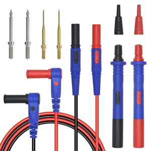 ZIBOO KIT-17 Multimeter Test Leads Kit, Professional and Super Soft Silicone Test Leads Digital Multimeter Leads with Ultra-Sharp Replaceable Multimeter Probes Tips Set of 10