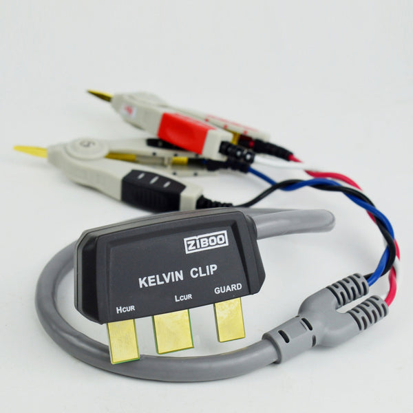 ZIBOO ZB-L100K Handheld-LCR-Testclip, universelle digitale Brücken-Kelvin-Testlinie, SMD-Chip, Verwendung für DE-5000 LCR-Messgerät