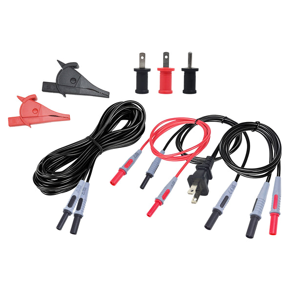 ZIBOO ET450 Accessory Kit-Universal Circuit Breaker Finder Adapter Set,  incluidng Lead Adapters,AC Outlet Plug to Banana Plug Attach to Alligator Clips, Outlet Tabs/Prongs,