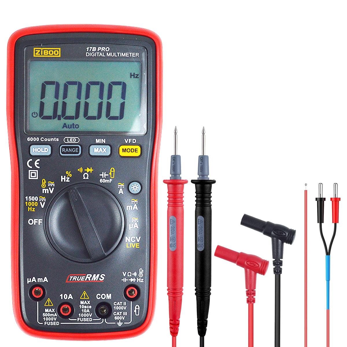 ZIBOO 17B PRO True RMS Digital Multimeter ,for Electrical Applications ...