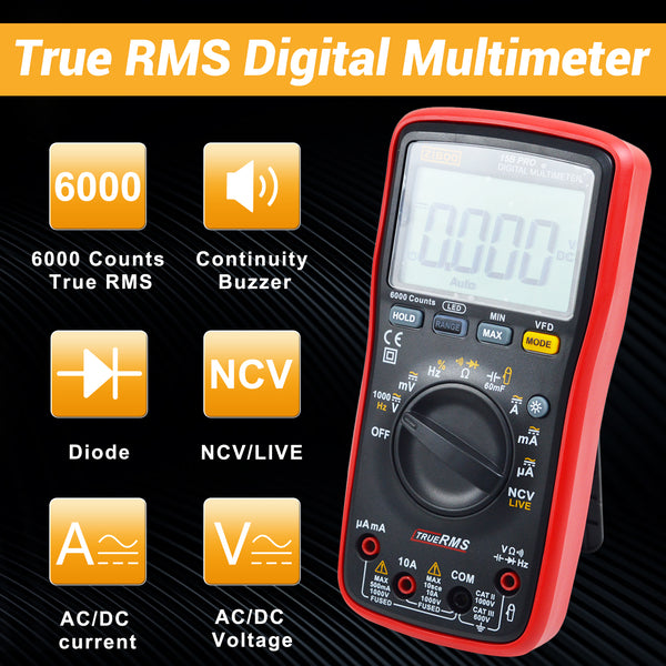 ZIBOO 15B PRO True RMS Digital Multimeter