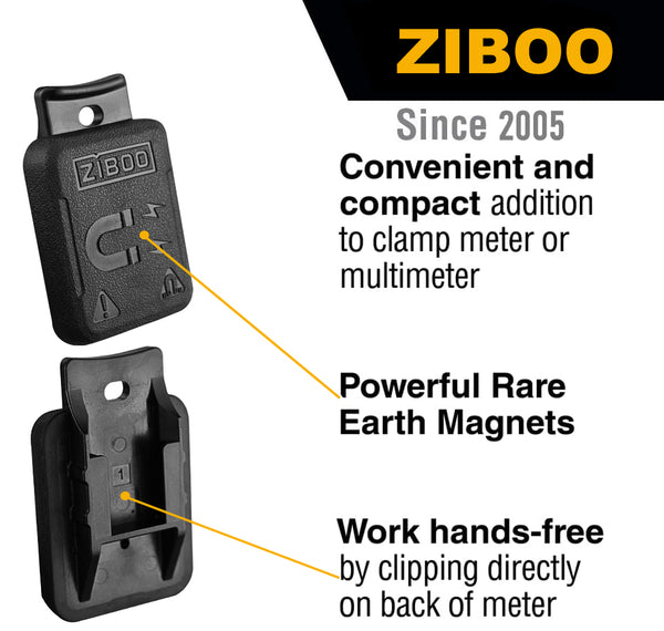 ZIBOO 69445 Magnetic Hanger Without Strap for Klein Tools Clamp Meters and Multimeters with Powerful Rare Earth Magnets
