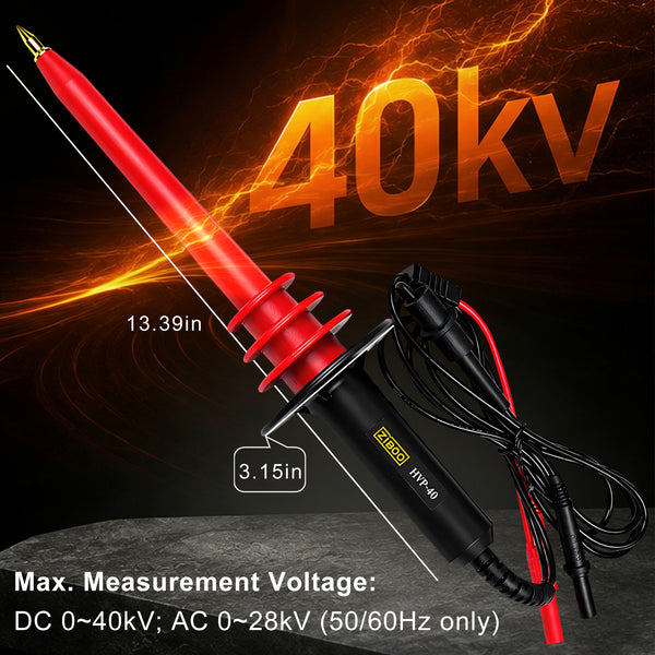 ZIBOO HVP-40 High Voltage Probe, DC 40kV / AC 28kV Multimeter Test Lead